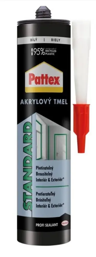 PATTEX TMEL AKRYLOVY BIELY 280ml -OKNA,DVERE