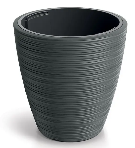 ,KVETINAC VENA ROUND 34,9cm -TMAVO SEDA