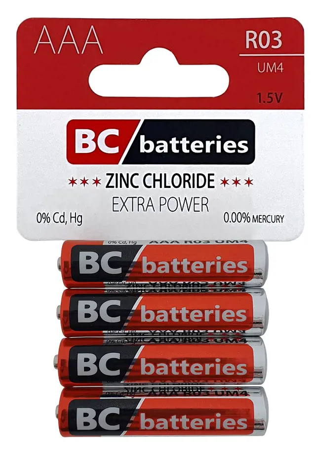 BATERIE -BC-  R03 4ks -EXTA POW.ZN