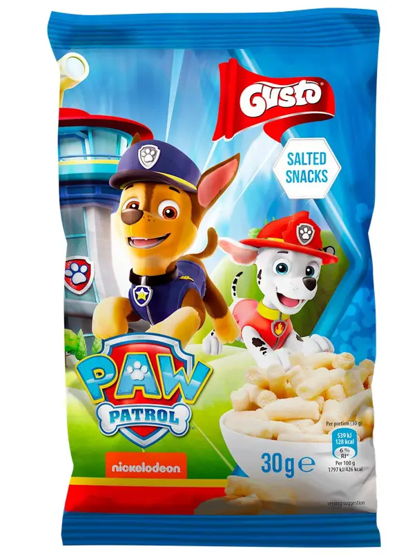 CHIPS TYCINKY KUKURICNE 30g -PAW PA MODRE