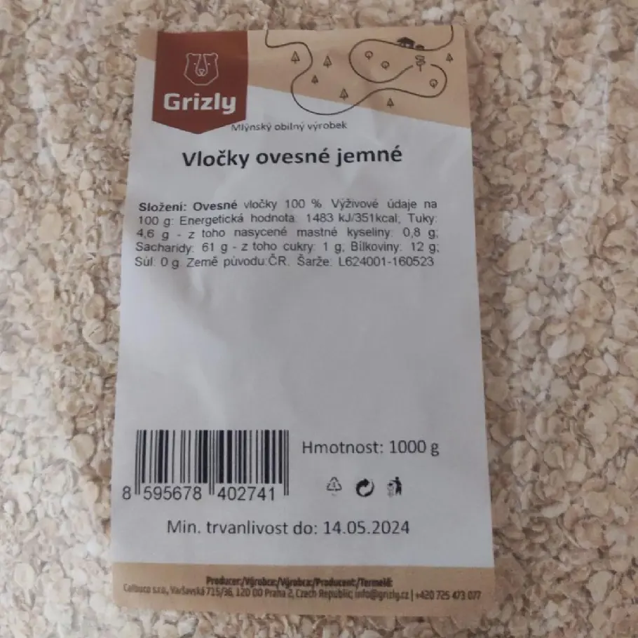 CK GRIZLY VLOCKY OVSENE 1kg