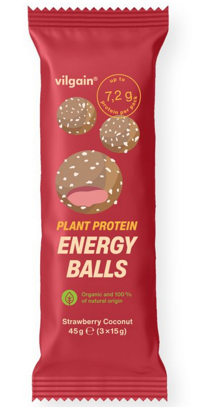 VILGAIN ENERGY BALLS 45g -JAHODA+KOKOS