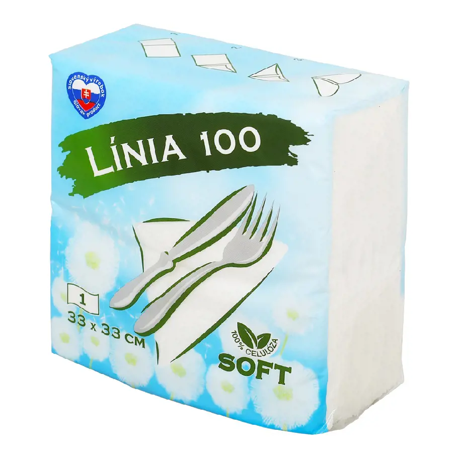 SERVITKY LINIA 33x33cm -BIELE 100ks