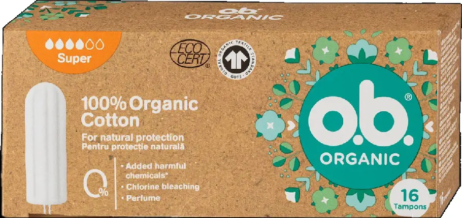 xVL.O.B. TAMPONY 16ks -SUPER ORGANIC