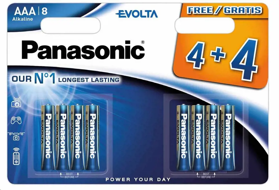 BATERIE PANASONIC LR03 4+4ks -ALKALI