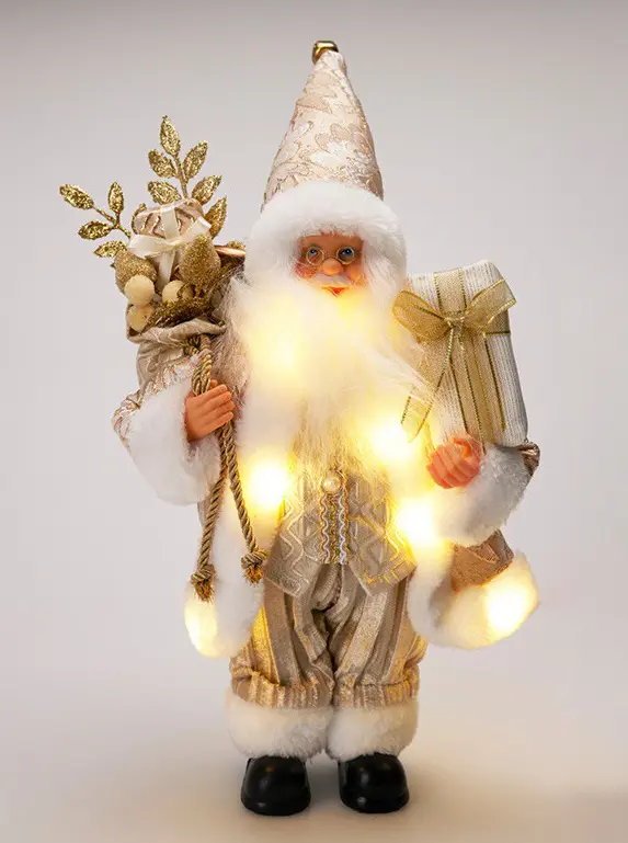 VO -SANTA STOJACI LED 30cm -ZLATY