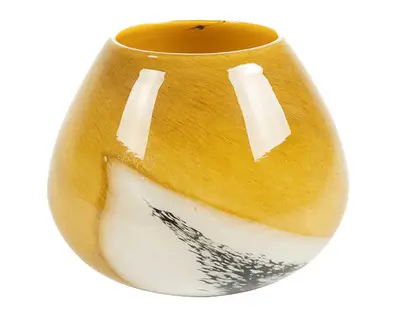 VAZA 163900 SKLO JAZZ OCHER.19x16cm