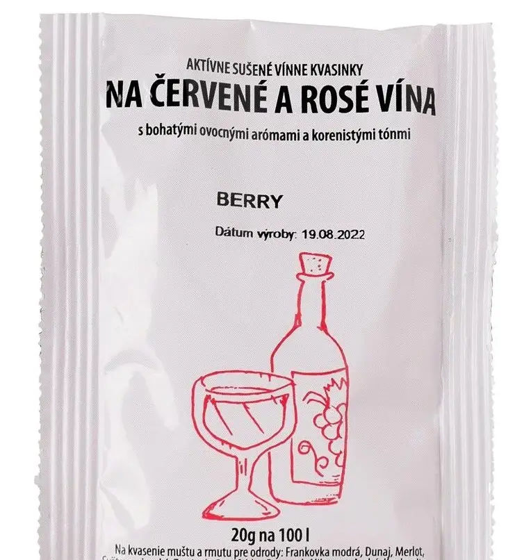 VINNE KVASINKY NA CERVENE A ROSE VINA 20g/100l