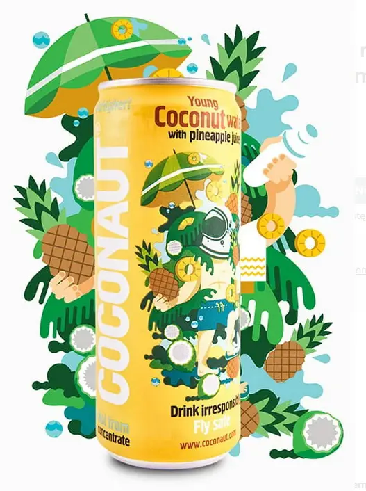 VODA COCONAUT 320ml -KOKOS.VODA ANANAS Z