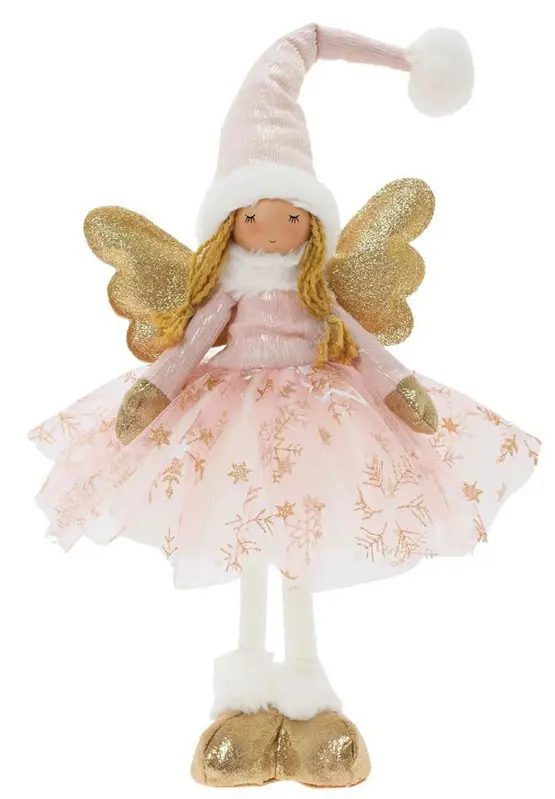 VO -ANJEL STOJACI RUZOVY 50cm