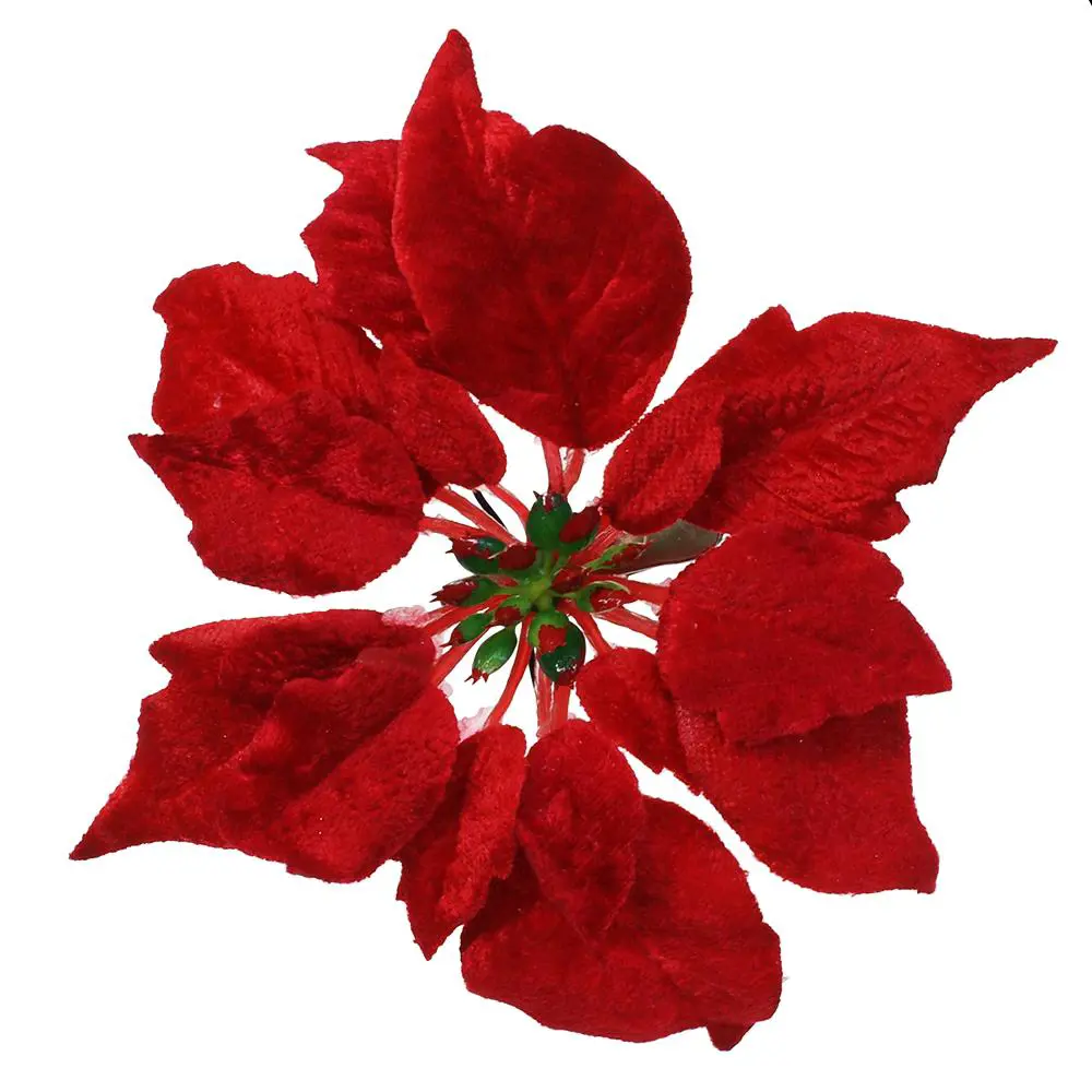 VO -DEKOR.KVET POINSETTIA 20cm -CERV
