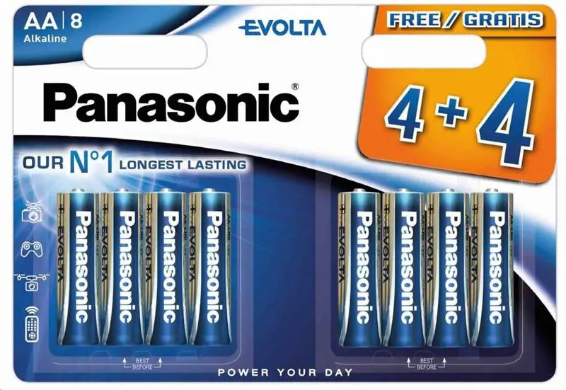 BATERIE PANASONIC LR06 4+4ks -ALKALI