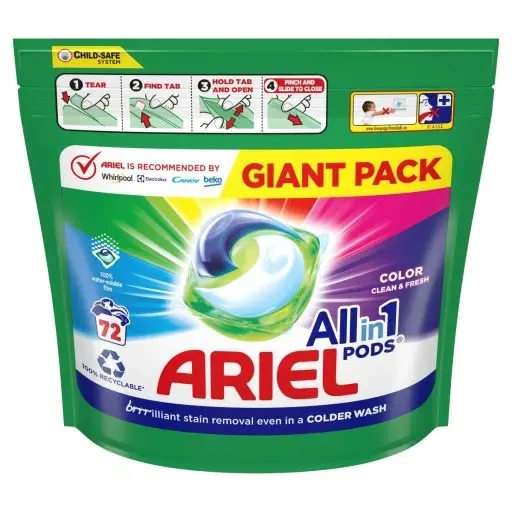 xPR.ARIEL GEL.TABL. 72ks/72PD -COLOR