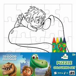 OMALOVANKA PUZZLE -DOBRY DINOSAURUS