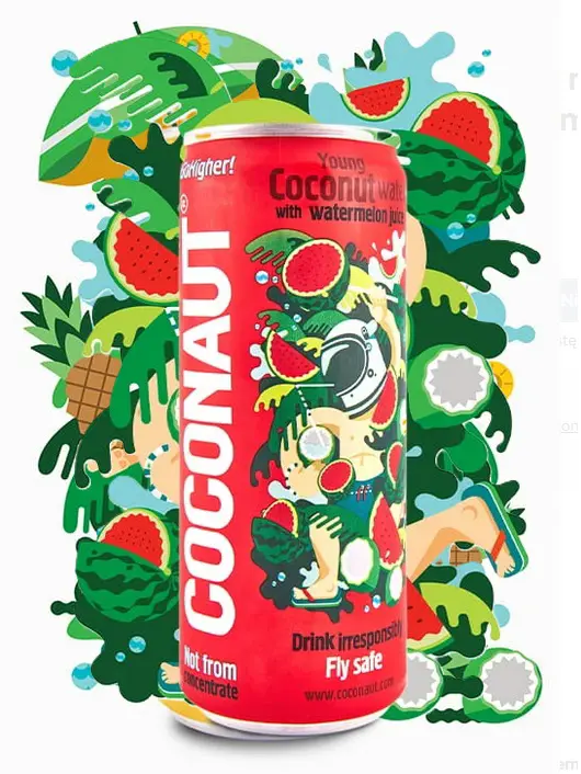 VODA COCONAUT 320ml -KOKOS.VODA MELON Z