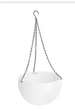 ,KVETINAC VISIACI SP MODERN 26x16cm -BIELY