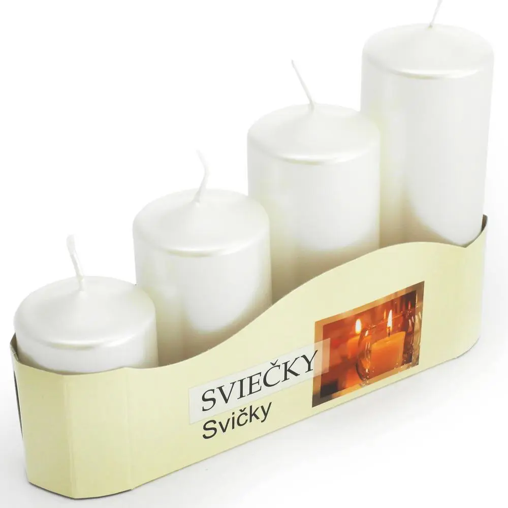 SVIECKA ADV.SCHODY 4ks -BIELA PERLET