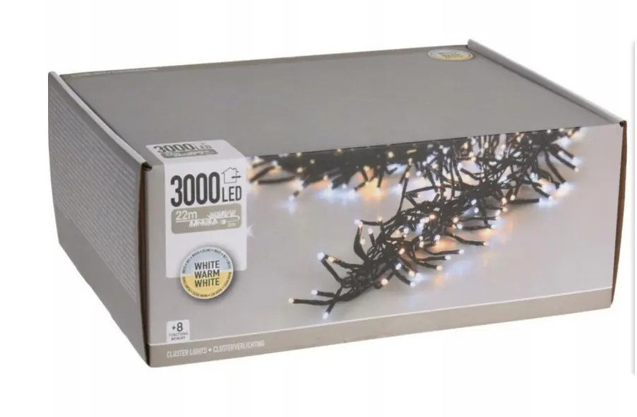 VO -LED OSVETLENIE 3000ks -BIELA+CASOVAC