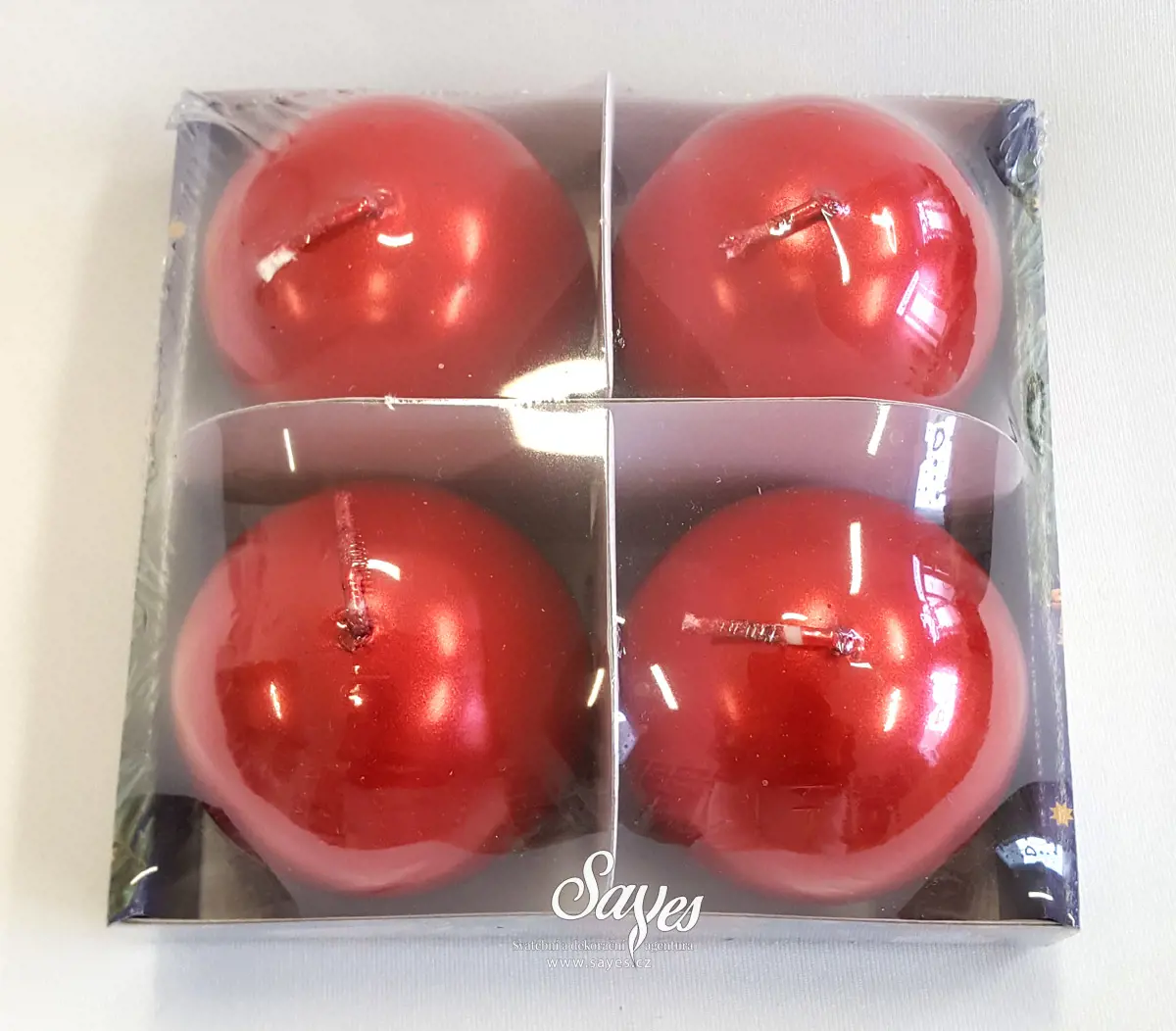 xSVIECKA GULA 6cm 4ks -METAL,CERVENA