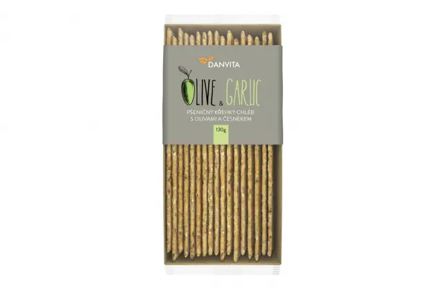 CK SUCHARE DANVITA 130g -OLIVE,GARLIC