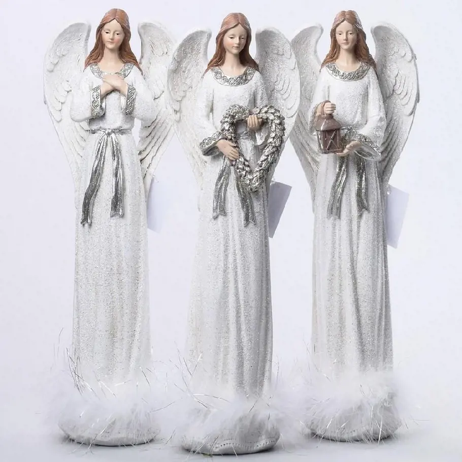 VO -ANJEL POLYRES. 39cm -BIELY