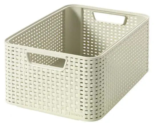 BOX ULOZNY RATTAN STYLE2 M -KREMOVY