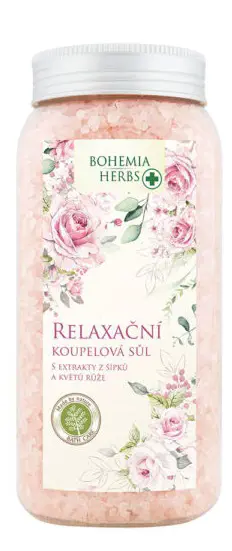 SOL DO KUPELA BOHEMIA HERBS 900g -SIPKA A KVET RUZE