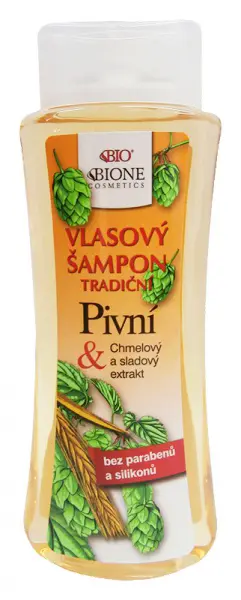 SAMPON BIONE 255ml -PIVNY+CHMELOVY E
