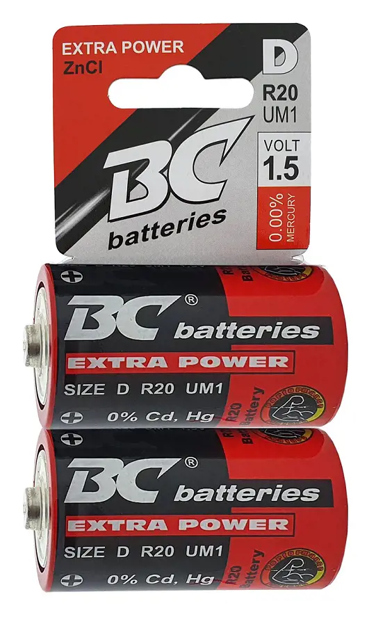 BATERIE -BC-  R20   2ks -ZINKOCH
