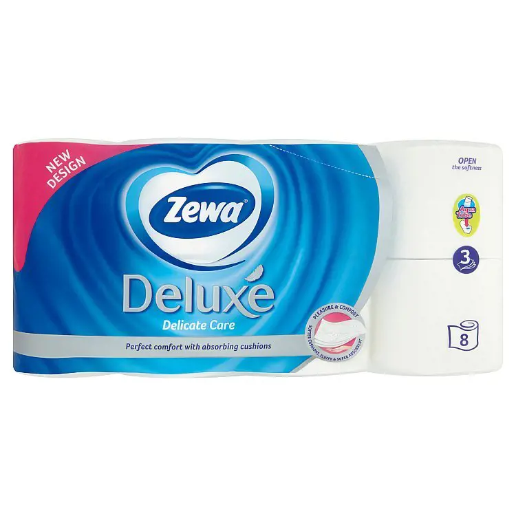 TP ZEWA DELUXE 3vrst. 8ks -DELICATE