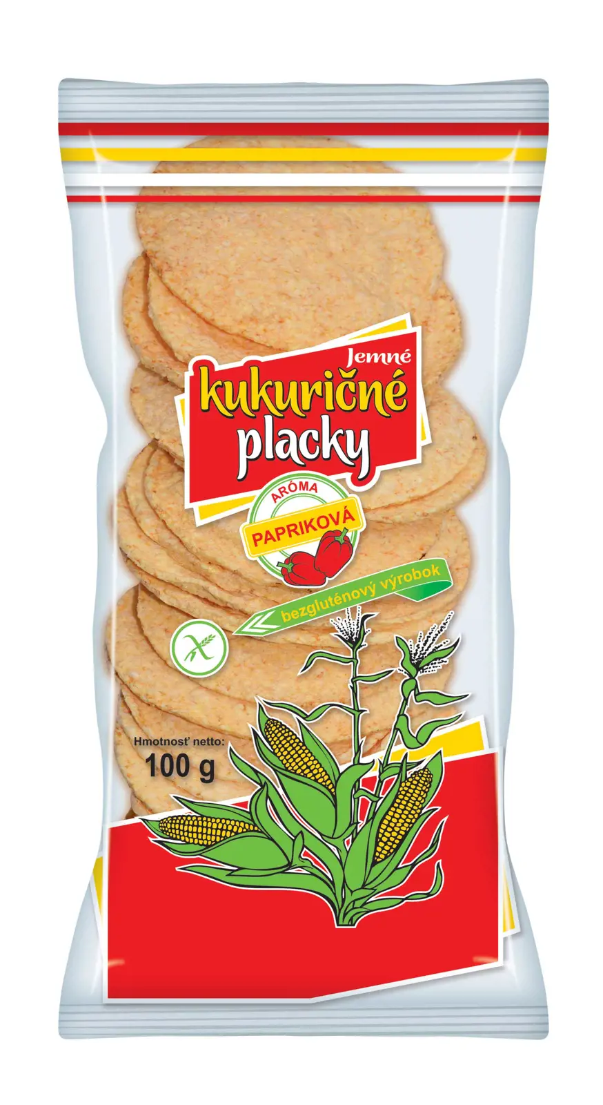 xCHIPS KUKURICNE PLACKY 100g -PAPRIKO