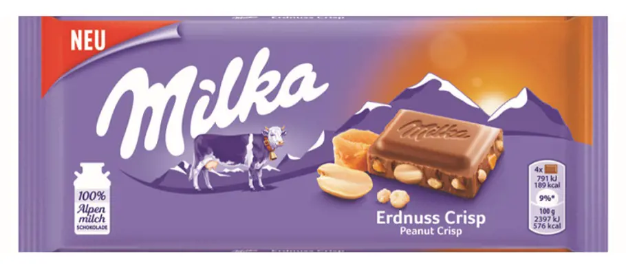xCK COKOLADA MILKA  90g -PEANUT CARAME