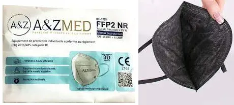 RESPIRATOR FFP2 CIERNY 1ks