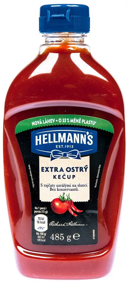 xCK KECUP HELLMANNS 485g -EXTRA PALIVY