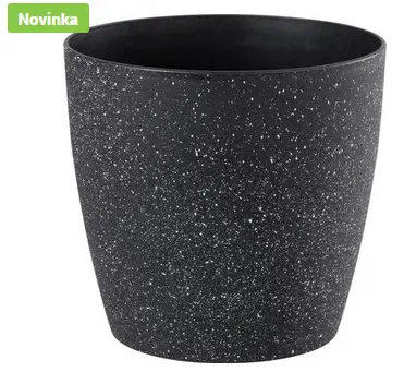 ,KVETINAC SP STONE 28x26cm -CIERNY