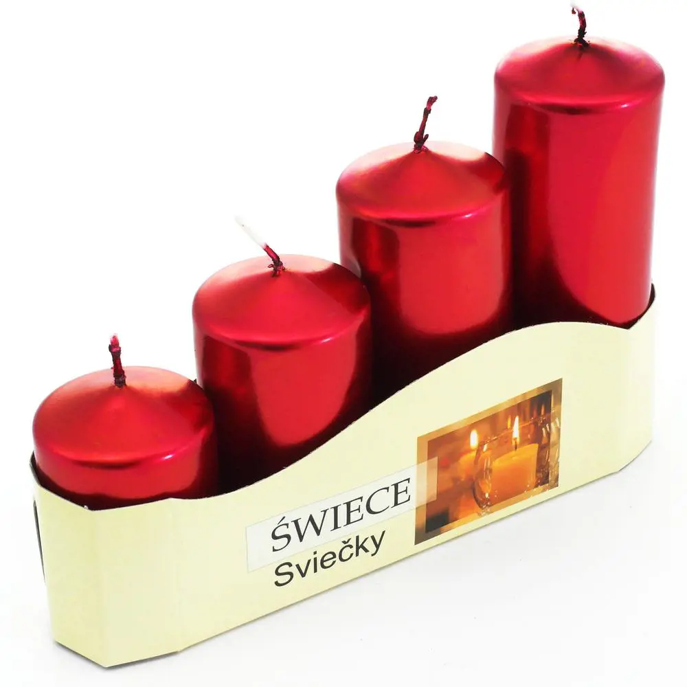 SVIECKA ADV.SCHODY 4ks -MET.CERVENA