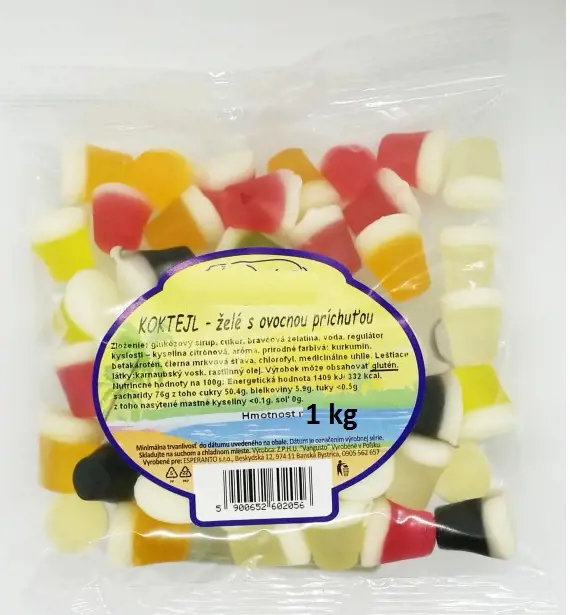 CK CUKRIKY ZELE KOKTEJL 1kg -OVOCNE