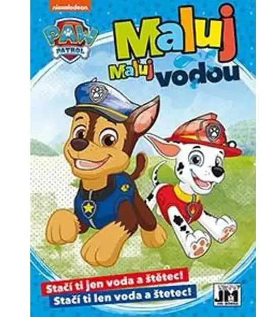 OMALOVANKA A5 -MALUJ VODOU LABKOVA PATROLA