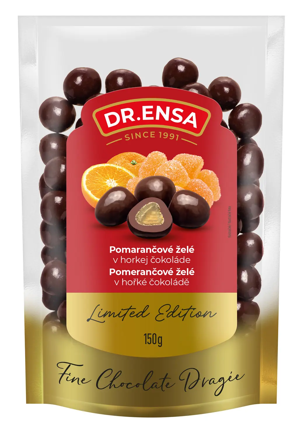 xCK CHOCOLATE DRAZE 150g -POMARANC.ZELE V HOR.COKO