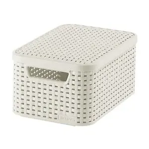 BOX ULOZNY RATTAN STYLE S+DEK. -KREM