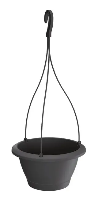 ,KVETINAC ZAVES.RESPANA 23,4cm -ANTRACIT