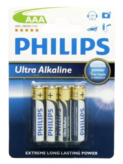 BATERIE PHILIPS LR03 4ks -ULTRA ALK.