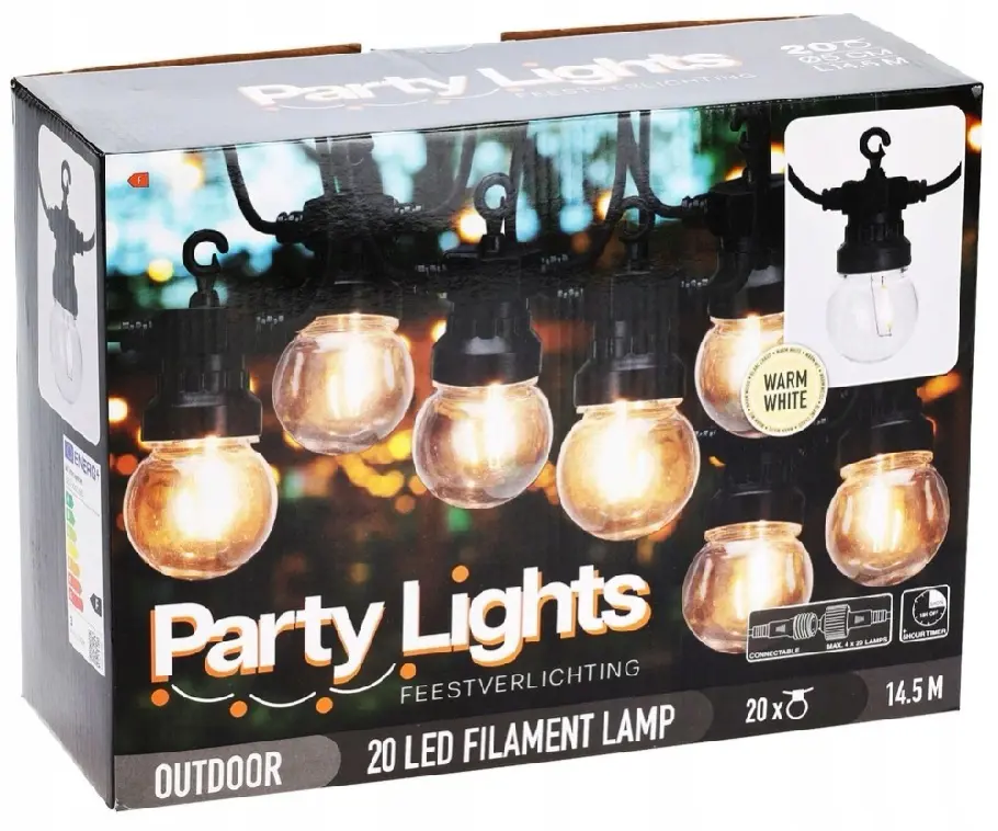 OSVETLENIE LED 20L -TEPLA BIELA