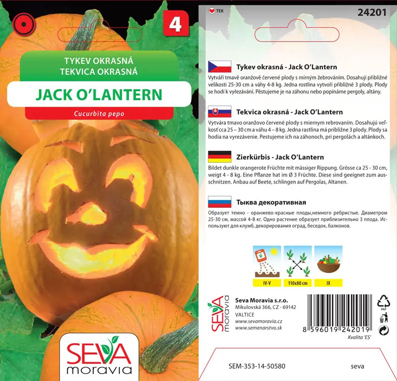 .TEKVICA OKRASNA -JACK O LAN. 10s