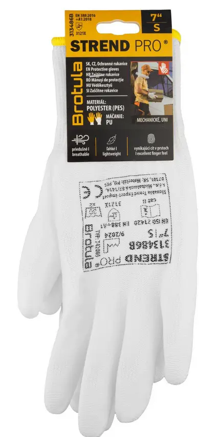 RUKAVICE BROTULA WHITE c.7 -NYLON,POLYU