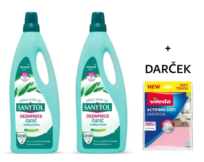 SANYTOL 2x1l -NA PODLAHY EUKAL