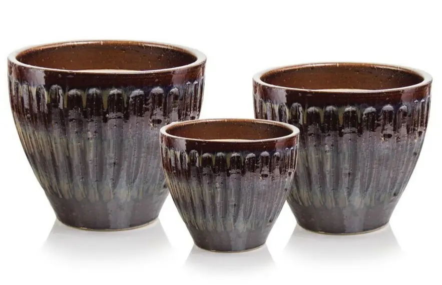 ,KVETINAC GLAZED 37cm -HNEDY 79.015.37
