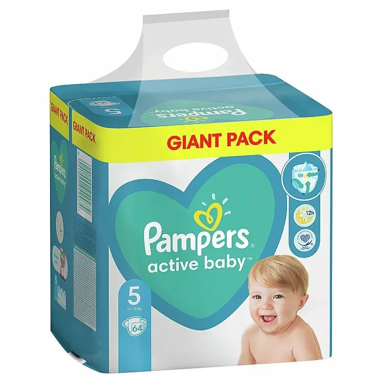 xPAMPERS ACTIVE 5 GIANT 64ks 11-16kg