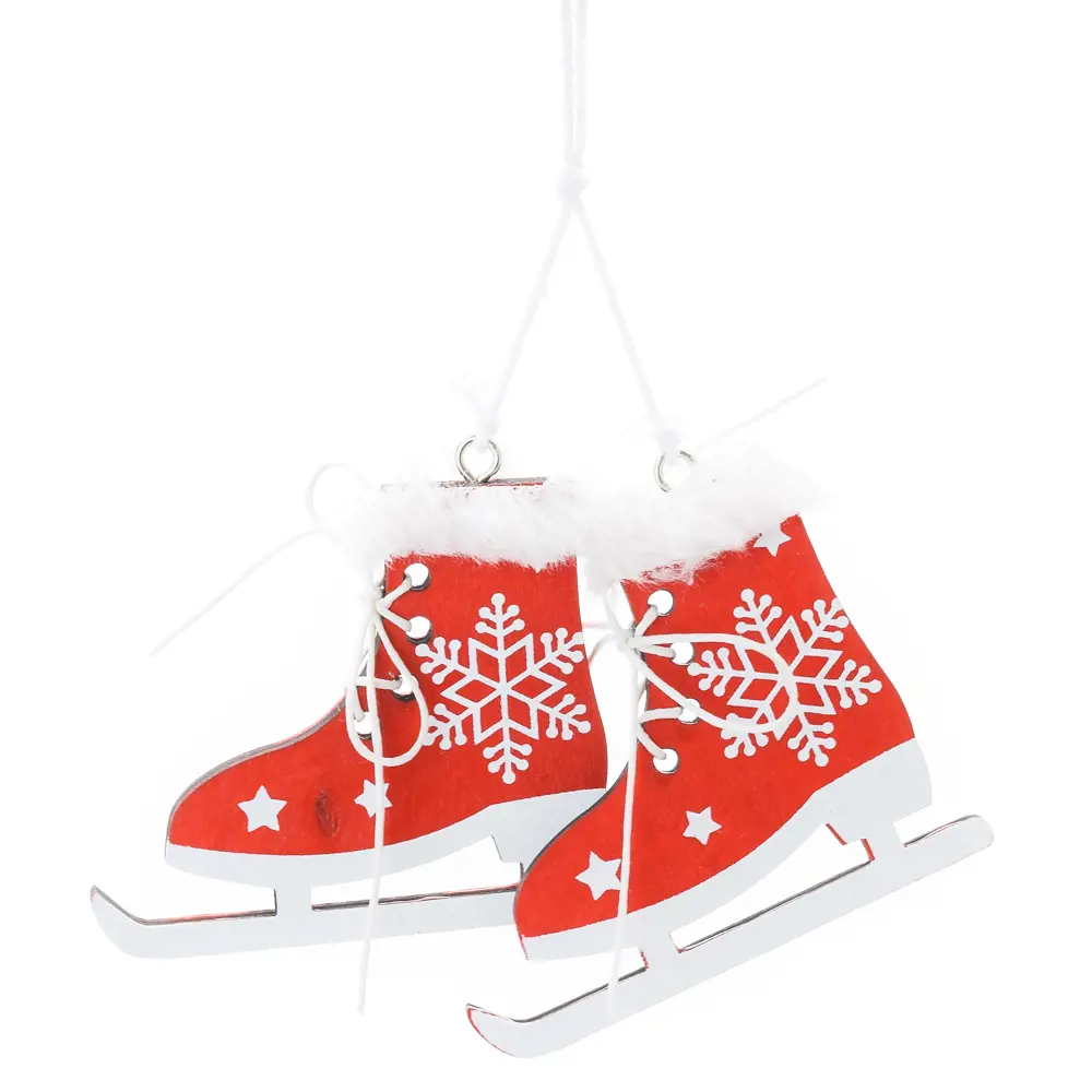 VO -KORCULE DREVO 7,3cm 2ks -CERVENE