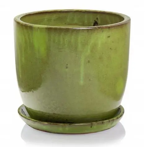 ,KVETINAC GLAZED 23cm -ZELENY 28.021.23